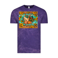 Cloud Purple Fall coop animals pumpkin Vintage Tee - Artiststas