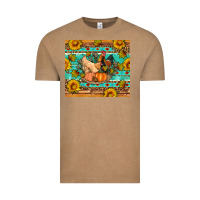 Vintage Coffee Fall coop animals pumpkin Vintage Tee - Artiststas