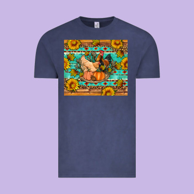 Fall Coop Animals Pumpkin Vintage Tee Designed By Artiststas