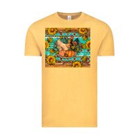 Vintage Mustard Fall coop animals pumpkin Vintage Tee - Artiststas