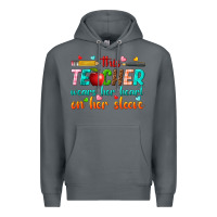 Rock this teacher wears her heart on her sleeve Premium Hoodie - texasbilliewilder