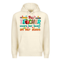 Sandshell this teacher wears her heart on her sleeve Premium Hoodie - texasbilliewilder