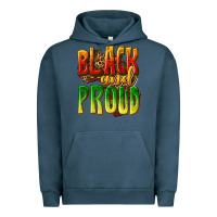 Pigment Midnight Navy black and proud Urban Hoodie - texasbilliewilder