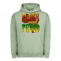 Pigment Oil Green black and proud Urban Hoodie - texasbilliewilder