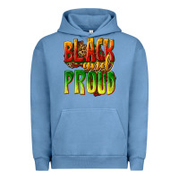 Pigment Pebble Blue black and proud Urban Hoodie - texasbilliewilder