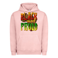 Pigment Salmon black and proud Urban Hoodie - texasbilliewilder