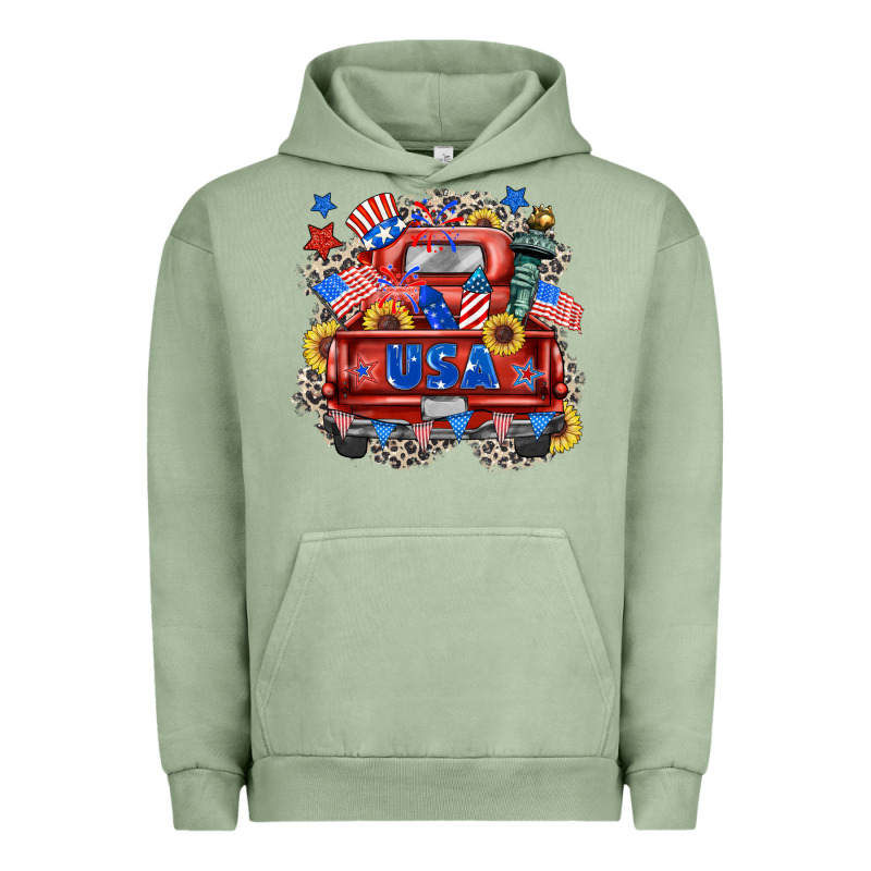 Usa Truck Urban Hoodie by Zillion Design Studio | Teevron