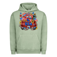 Pigment Oil Green usa truck Urban Hoodie - Zillion Design Studio