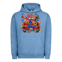 Pigment Pebble Blue usa truck Urban Hoodie - Zillion Design Studio