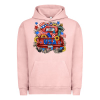 Pigment Salmon usa truck Urban Hoodie - Zillion Design Studio