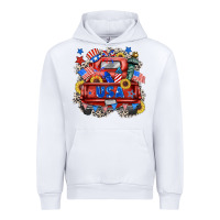 White usa truck Urban Hoodie - Zillion Design Studio