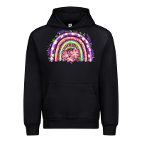 Black Easter Floral Spring Rainbow Urban Hoodie - RanaPortraitStore