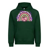 Forest Green Easter Floral Spring Rainbow Urban Hoodie - RanaPortraitStore