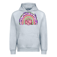 Heather Grey Easter Floral Spring Rainbow Urban Hoodie - RanaPortraitStore