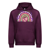 Mauve Wine Easter Floral Spring Rainbow Urban Hoodie - RanaPortraitStore