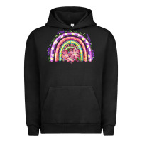 Pigment Black Easter Floral Spring Rainbow Urban Hoodie - RanaPortraitStore