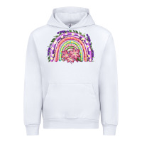 White Easter Floral Spring Rainbow Urban Hoodie - RanaPortraitStore
