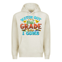 Oatmeal Heather watch out first grade here i come Premium Hoodie - texasbilliewilder