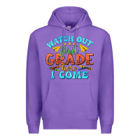 Purple watch out first grade here i come Premium Hoodie - texasbilliewilder