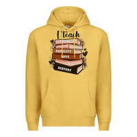 Antique Gold i teach strength bravery equality love history Premium Hoodie - Zillion Design Studio