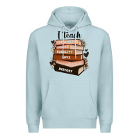 Blue Mist i teach strength bravery equality love history Premium Hoodie - Zillion Design Studio