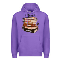 Purple i teach strength bravery equality love history Premium Hoodie - Zillion Design Studio