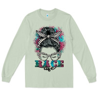 Matcha race life  messy bun Long Sleeve Tee - BarkalooDesign