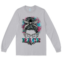 Moon Dust race life  messy bun Long Sleeve Tee - BarkalooDesign
