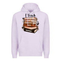 Lilac i teach strength bravery equality love history Premium Hoodie - Zillion Design Studio