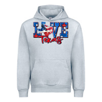 Heather Grey love texas map Urban Hoodie - Zillion Design Studio