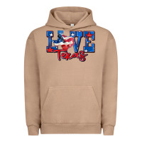 Pigment Burro love texas map Urban Hoodie - Zillion Design Studio