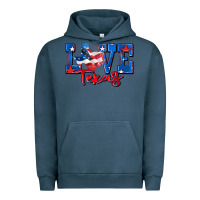 Pigment Midnight Navy love texas map Urban Hoodie - Zillion Design Studio