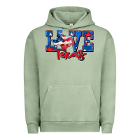 Pigment Oil Green love texas map Urban Hoodie - Zillion Design Studio