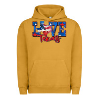 Pigment Peanut Butter love texas map Urban Hoodie - Zillion Design Studio