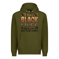 Army Green i teach black lives and they matter Premium Hoodie - Zillion Design Studio