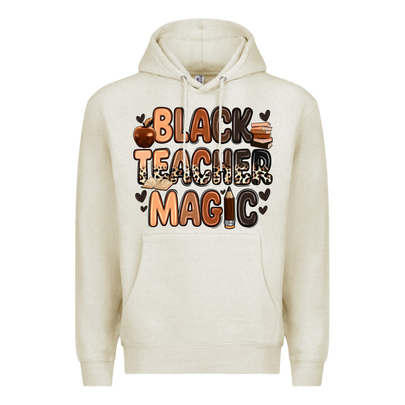Black Teacher Magic Premium Hoodie by Zillion Design Studio | Teevron
