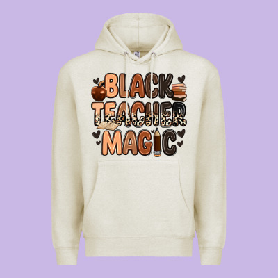 Black Teacher Magic Premium Hoodie Designed By Zillion Design Studio