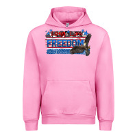 Fuchsia Pink long live freedom Urban Hoodie - Zillion Design Studio