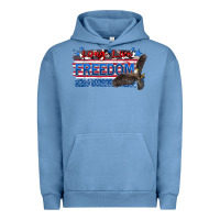 Pigment Pebble Blue long live freedom Urban Hoodie - Zillion Design Studio