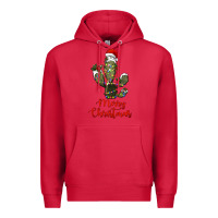 Cardinal merry christmas cactus Premium Hoodie - RanaPortraitStore