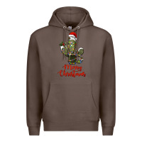 Coffee merry christmas cactus Premium Hoodie - RanaPortraitStore