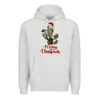 Dove Grey merry christmas cactus Premium Hoodie - RanaPortraitStore