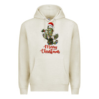 Oatmeal Heather merry christmas cactus Premium Hoodie - RanaPortraitStore