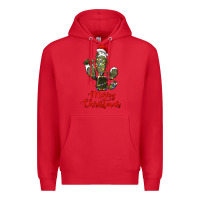 Red merry christmas cactus Premium Hoodie - RanaPortraitStore