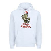 White merry christmas cactus Premium Hoodie - RanaPortraitStore