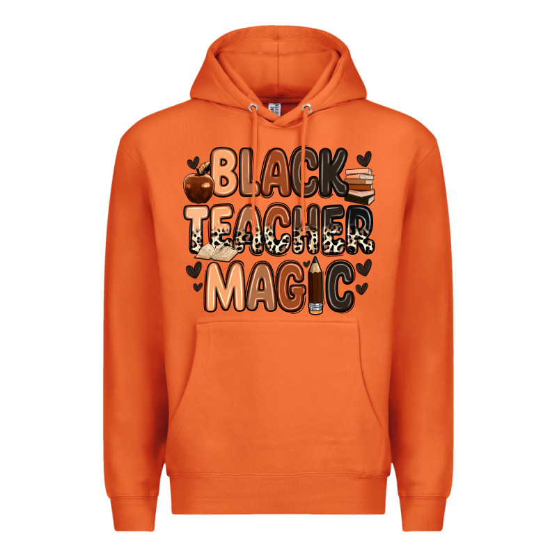 Black Teacher Magic Premium Hoodie by Zillion Design Studio | Teevron