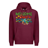 Burgundy welcome back to school Premium Hoodie - texasbilliewilder