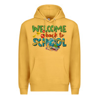 Mustard welcome back to school Premium Hoodie - texasbilliewilder