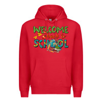 Red welcome back to school Premium Hoodie - texasbilliewilder