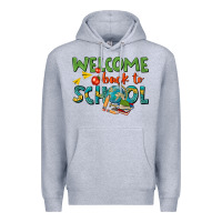 Heather Grey welcome back to school Premium Hoodie - texasbilliewilder